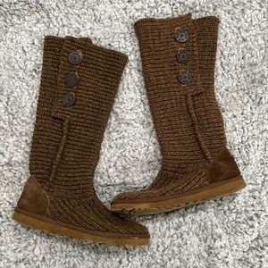UGG Australia classic cardy tan knitted boots